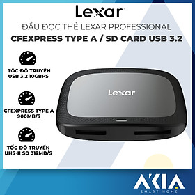 Đầu đọc thẻ Lexar Professional CFexpress Type A / SD USB 3.2 Gen 2 LRW530U-RNBNG, Tốc độ truyền USB 10Gbps - HÀNG CHÍNH HÃNG