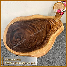 MẶT BÀN TRÒN TỰ NHIÊN KHOANH GỖ ME TÂY SANG TRỌNG KR20168-69