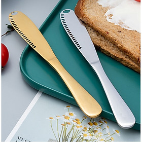 Set 2 Dao Quét Bơ Inox Màu Trắng - 20.5x2.5cm 68g