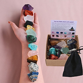 Mua Hộp 12 Đá Thô Thanh Tẩy Chakra Tamilagon Size 2 Cm