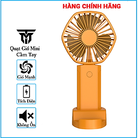 Mua Quạt Cầm Tay Mini Tích Điện Teement   Có Giá Đở Điện Thoại  Sạc USB Di Động Tiện Lợi  Phiên Bản Nâng Cấp - Hàng Chính Hãng