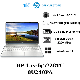 Mua Laptop HP 15s-fq5228TU Core i3-1215U 8GB RAM 512GB SSD Intel Graphics 15.6 FHD Webcam 3 Cell Wlan ac+BT Win11 Home 64 Spruce Blue 1Y WTY_8U240PA - Hàng Chính Hãng