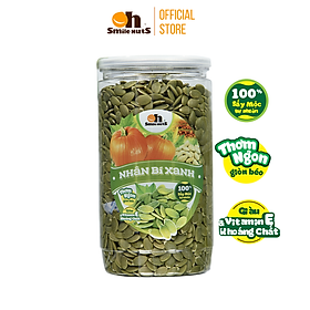 Nhân Hạt Bí Xanh Smile Nuts (265g - 500g) | Nhân bí xanh đã nướng nguyên vị, hàng nhập khẩu 100%