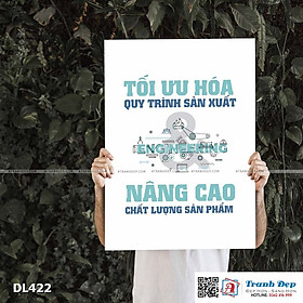 Tranh động lực trang trí phòng làm việc - Tối ưu hóa quy trình sản xuất, nâng cao chất lượng sản phẩm - DL422