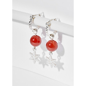 Bông tai hoa tuyết đá thiên nhiên - Ngọc Quý Gemstones