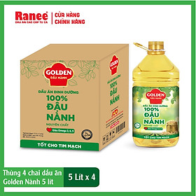 Thùng dầu ăn Golden Nành 5 lít 5 lít chai x 4 chai