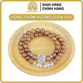 Vòng tay đôi trầm hương mix charm bánh xe luân hồi phong thủy HÀ XÁ vòng đeo tay cặp đôi pháp luân nam nữ may mắn bình an tài lộc