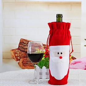 Christmas Santa Claus Red Wine Bottle Cover Bag Dinner Party Xmas Decor