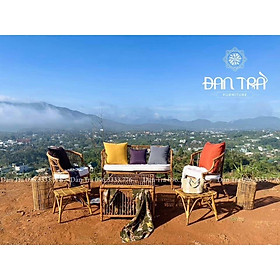 Mua Bộ Ghế Sofa Mây CARIBBEAN -  Bộ Bàn Ghế Mây  Decor Phòng Khách- Bộ Bàn ghế mây Vintage- Nội Thất Mây Tre Đan Trà