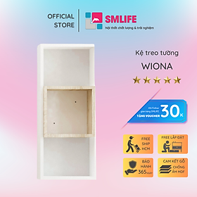 Kệ gỗ treo tường trang trí hiện đại SMLIFE Wiona  | Gỗ MDF dày 17mm chống ẩm | D35xR20xC90cm