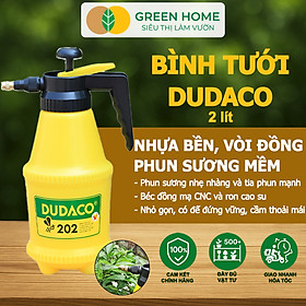 Bình Tưới Cây GreenHome, Dudaco, 2 Lít, Thân Bình Dày, Phun Xa 2 Chế Độ, Bơm Nhẹ Tay, Bình Tưới Cây Phun Sương, Bền, Đẹp - BÌNH DUDACO 2LÍT