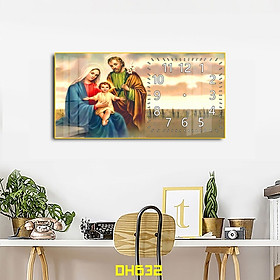 Mua Đồng Hồ Tráng Gương Treo Tường Sang Trọng - Tranh Công Giáo Chúa Giê Su Đẹp