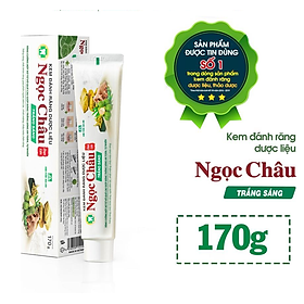 Kem Đánh Răng Dược Liệu Ngọc Châu Trắng Sáng 170g