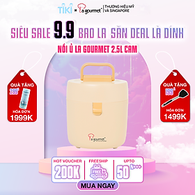 Nồi ủ chân ko - nấu nướng lừ đừ thời thượng La gourmet 2.5L color cam - 397621 (bảo hành 1 năm)