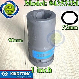 Mua Tuýp 32mm 1 inch Kingtony 843532M loại ngắn 6 cạnh màu đen