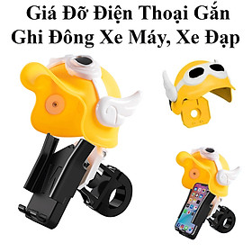 Giá Đỡ Điện Thoại Gắn Ghi Đông Xe Máy, Xe Đạp Có Mũ Bảo Hiểm Che Nắng Mưa Tiện Lợi