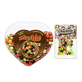 Hộp Trái Tim Kẹo Socola Choco Rock Đủ Vị - Chocolate Candy - Tặng Kèm Gói Choco Rock
