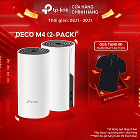 Bộ Phát Wifi Mesh TP-Link Deco M4 (2-pack)  Băng Tần Kép MU-MIMO AC1200 - Hàng Chính Hãng