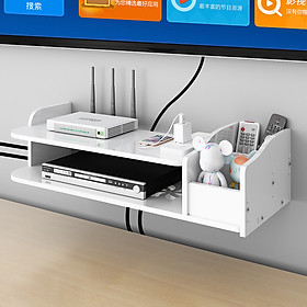 KỆ wifi TỦ để router đầu thu treo tường KX33 bằng ván PVC màu trắng phong cách hiện đại sang trọng ĐẦY DỦ PHỤ KIỆN TREO