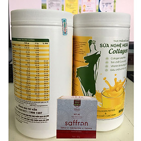 Combo 2 hộp Sữa nghệ Hera Collagen 500gr [CHÍNH HÃNG] (Tặng 1 Mask Saffron Sữa Ong Chúa)