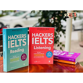 Hình ảnh Combo 4 cuốn HACKERS IELTS – Bộ sách luyện thi IELTS đầu tiên có kèm giải thích đáp án chi tiết và hướng dẫn cách tự nâng band điểm (Listening - Speaking - Reading – Writing) – Alphabooks – NXB Thế Giới (bìa mềm)