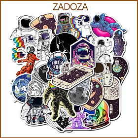 Sticker Phi hành gia Astronaut  decal dán laptop , điện thoại hình dán trang trí