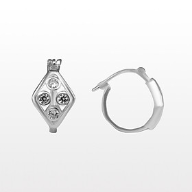 Bông Tai Nữ Mặt Hình Thoi Bạc 925 ADJ Jewelry Cao Cấp - SB76812