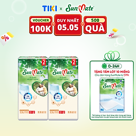 [Mẫu mới] Combo 2 Tã quần SunMate siêu khô thoáng G1 mới size L-14+2 miếng