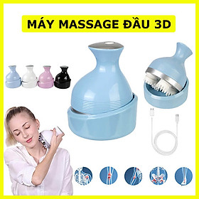 Máy massage đầu cầm tay mini 3D thư giãn da đầu, tăng cường lưu thông tuần hoàn máu, máy mát xa toàn thân