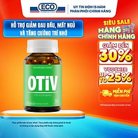 [Hộp 30v] Viên Uống Bổ Não OTIV Ecogreen Giảm Đau Đầu, Mất Ngủ, Tăng Trí Nhớ & Hoạt Huyết Não
