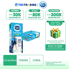 Thùng 48 Hộp Sữa Uống Dutch Lady Cô Gái Hà Lan Có Đường Cao Khỏe (48X170ml)