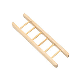 Mini Dollhouse Wooden Step Ladder Unpainted 1:12 Scale for Diorama Kids