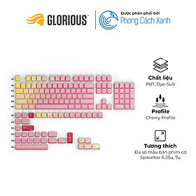 Bộ keycap Glorious GPBT Pink Grapefruit - 143 phím - Hàng Chính Hãng