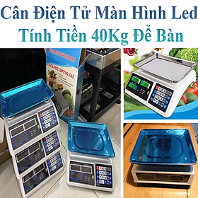 Mua Cân Điện Tử Tính Tiền Màn Hình Led 2 Mặt Tải Trọng 40Kg Để Bàn Tiện Lợi