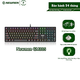 Bàn phím quang cơ không dây Newmen GM335,Hotswap,Keycap PBT-Hàng chính hãng