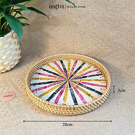 Mua Khay mây khảm trai ONGTRE cao cấp đựng đồ đa năng - OTK7