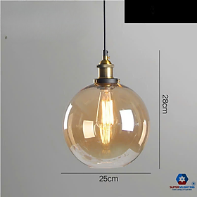 Mua Đèn thả trần thủy tinh trang trí phòng khách bàn ăn phòng bếp SuperVilighting CHAO-TT Bh 24 tháng