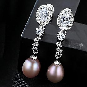 Hình ảnh Bông Tai Ngọc Trai Cao Cấp B2353 Cỡ Hạt 7x9 Ly Bảo Ngọc Jewelry