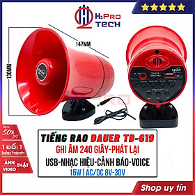 Mua Loa Phóng Thanh Cầm Tay  Loa Bán Hàng Rong Dauer TD-619 15W Ghi Âm-Phát Lại-Usb-Nhạc Hiệu-Cảnh Báo-Giọng Nói-H2Pro Tech