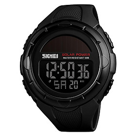 Đồng hồ nam kỹ thuật số SKMEI 1405 Đồng hồ đeo tay Analog Thời trang Thể thao Dây da chống thấm nước 5ATM  -Màu đen