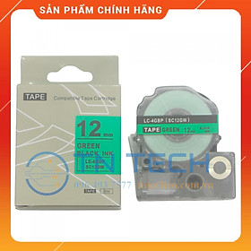 Mua NHÃN IN TEPRA-EPSON LC-4GBP (SC12GW) – CHỮ ĐEN NỀN LÁ 12MM X 8M  Hàng nhập khẩu 