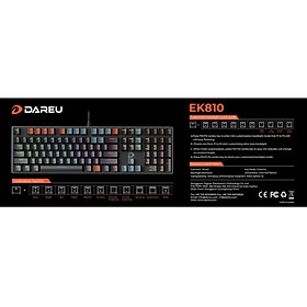 Bàn phím cơ Gaming DAREU EK810 Pink / Black (MULTI-LED, Blue/ Brown/ Red D switch) -HÀNG CHÍNH HÃNG