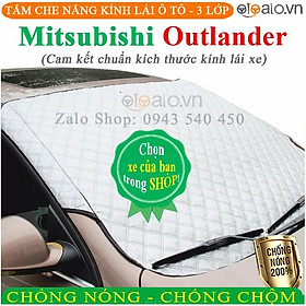 Tấm che chắn nắng kính lái dành cho ô tô Mitsubishi Outlander CAO CẤP 3 Lớp Chắn Nắng Cản Nhiệt | OTOALO