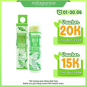 Son Trà Xanh Thiên Nhiên Dưỡng Môi, Giảm Thâm Milaganics (4.5g)