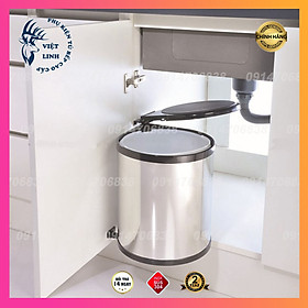 Mua Thùng Rác Tròn Gắn Cánh Tủ Bếp Bọc Inox304 - Bảo Hành Chính Hãng (Có Thợ lắp)
