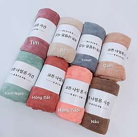Mua Khăn tắm Hàn siêu mềm siêu thấm hút gồm mẫu kẻ và mẫu trơn ( giao màu ngẫu nhiên