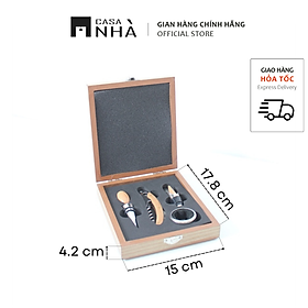 Mua Bộ khui rượu 4 món kèm hộp gỗ sang trọng MARC Sommelier Kit