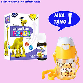 (Tặng bình nước) Vitamin D3K2 Lineabon từ 0-12 tháng tuổi 10ml