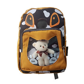 Balo đi học cho bé mẫu giáo mầm non Size 30x22cm M055 tặng kèm gấu bông