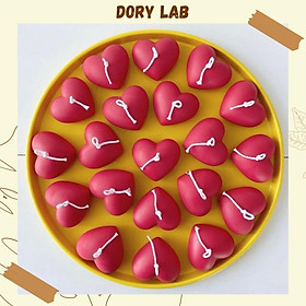 Nến Thơm Trái Tim Nhiều Màu Sắc Quà Tặng Valentine - Dory Lab